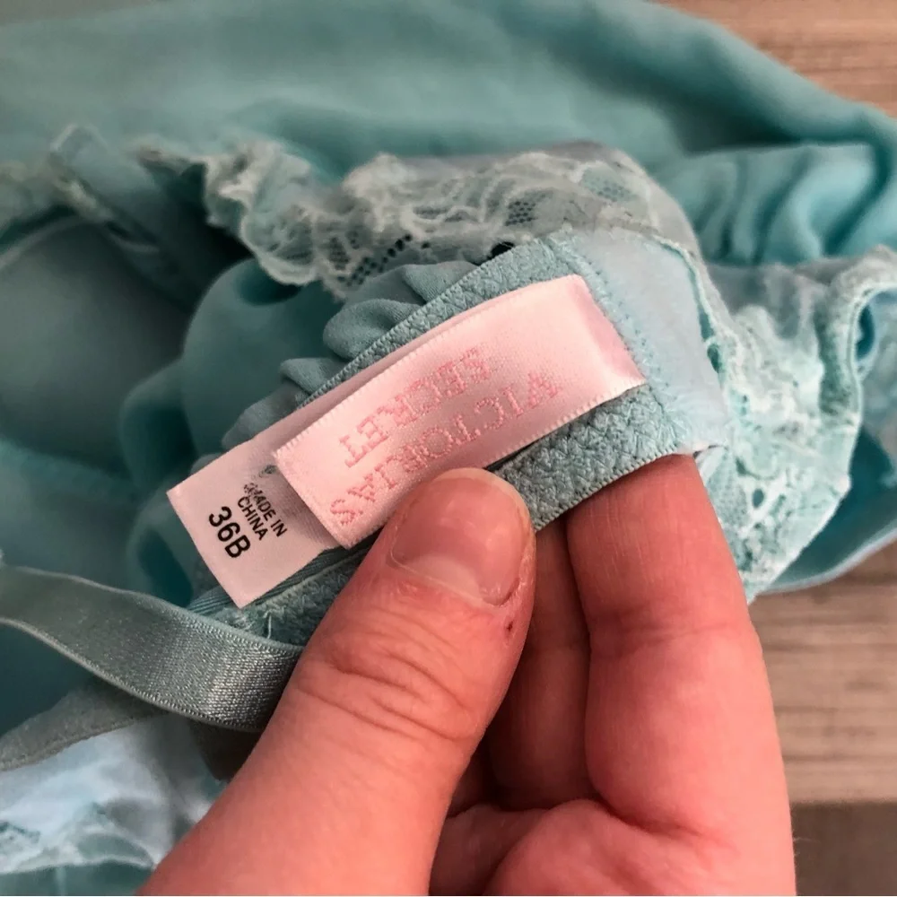 Victorias Secret Blue Lingerie Babydoll and Thong set 36B/M